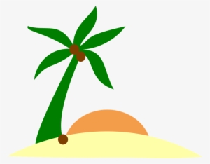 Beach Chair And Umbrella Png Clip Art Transparent Imageu200b - Palm Tree Island Png