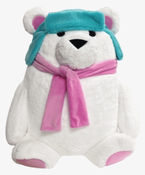 Polar Bear Stuffed Animal - Big Sleeping Polar Bear Stuffed Animal