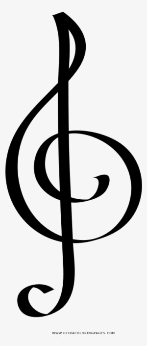 Clave De Sol Página Para Colorear - G-clef