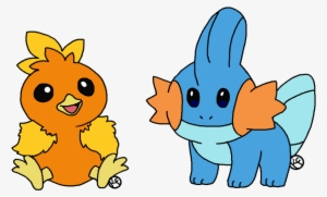 Mudkip And Torchic Practice By Kokirimisty On Deviantart - Pokemon Torchic And Mudkip