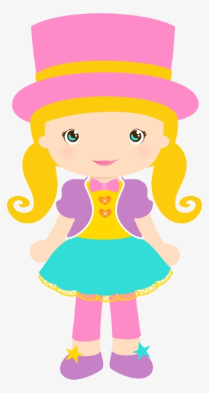Circus Clipart Female - Boneca Circo Rosa Png