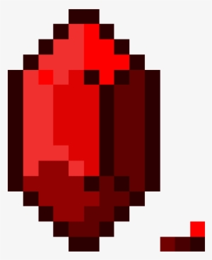 Rupee Red - Black And White Minecraft Diamond