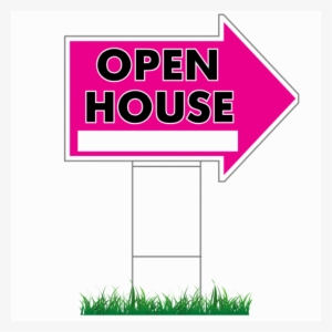 16" X 24" Open House Directional Arrow Signs & Stakes - Signs Open House Sunday 2 4