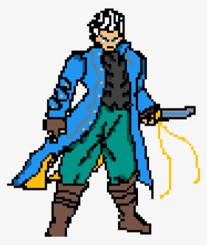 Vergil Pixel Art - Illustration