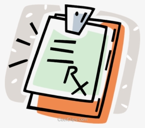 Clipboard With A Doctor's Prescription Royalty Free - Doctor's Prescription Clipart