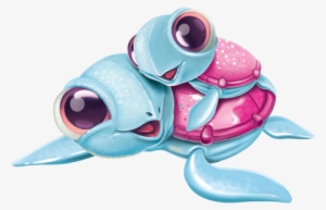 Treats The Sweet Turtle & Baby - Cobi Little Live Pets Żółw I Żółwik Różowo-zielony