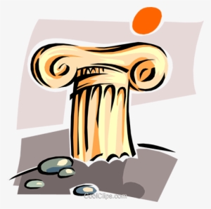 Greek Column Royalty Free Vector Clip Art Illustration - Illustration