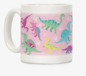 Cute Pastel Pixel Dinosaurs - Pastel