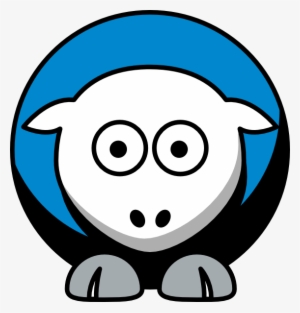 Sheep 4 Toned Carolina Panthers Team Colors Clip Art - College Football