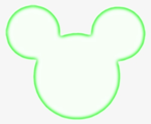 Green Outline Mickey Head Photo By Milliesky - Cartoon