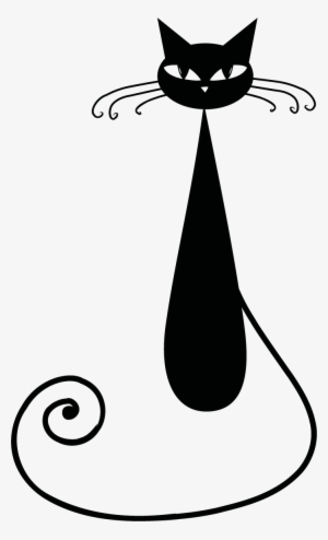 Black Cat - Clipart Of Siamese Cats