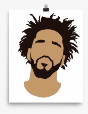 Clip Art Black And White J Cole Poster On Storenvy - J Cole Face Silhouette