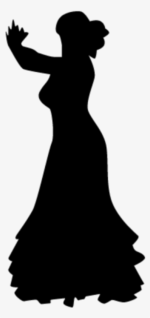 Flamenco Female Dancer Silhouette Vector - Dance
