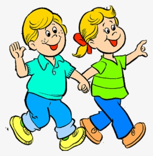 Happy-kids - Clip Art Walking