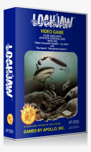 Shark Attack Atari 2600 Game Cover To Fit A Ugc Style - Lochjaw