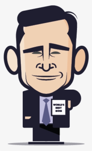 Loogmoji Of Michael Scott - Cartoon Michael Scott