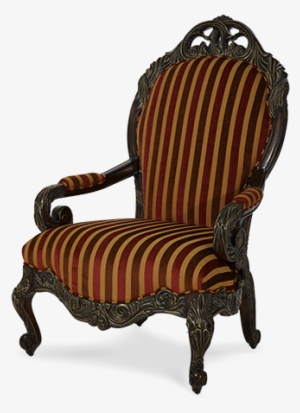 Amini High Back Wood Trim Chair - Michael Amini Essex Manor High Back Chair