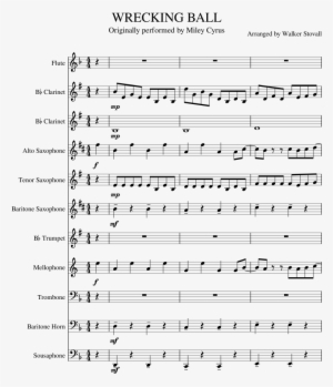 Wrecking Ball Sheet Music Composed By Arranged By Walker - Sheet Music