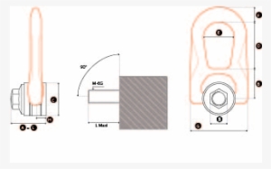 Lyftögla Fe Dsr Up - Technical Drawing
