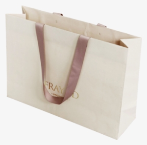 Luxury Art Paper Bag With Inset Ribbon Handle - Paper