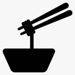 Bowl Of Ramen With Chopsticks Vector - Bowl Of Ramen Logo