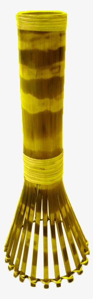Standing Brown And Yellow Flower Vase - Yellow