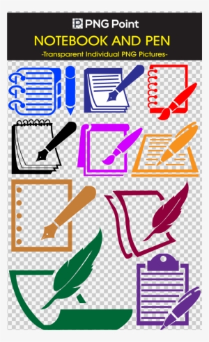 Silhouette Images, Icons And Clip Arts Of Note Book