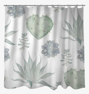 Watercolor Cactus Print - Window Valance