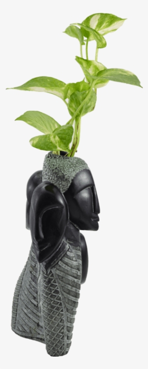 Black Stone Flower Vase - Vase