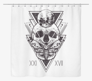 Geo Skull Shower Curtain - Sacred Geometry Design