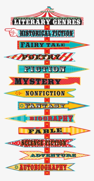 Tcr5714 Carnival Literary Genres Mini Bulletin Board - Literary Genres
