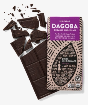 Dagoba Organic 59% Semisweet Dark Chocolate Bar [dag- - Dagoba Organic Extra Dark Chocolate - 2.83oz