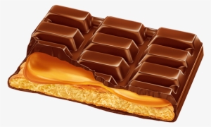 Illustration Of Tablet Chocolate Filled Caramel And - Chocolate