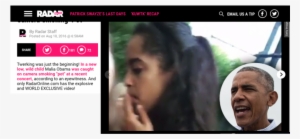 Click For Photo - Malia Obama Caught Smoking