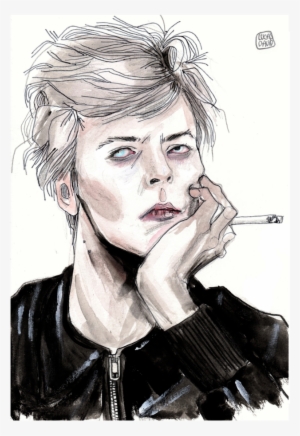 David Bowie Smoking Print