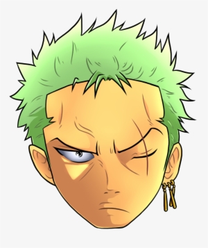 Zoro Face No Ref By Cromarlimo On Deviantart - Kepala One Piece Png