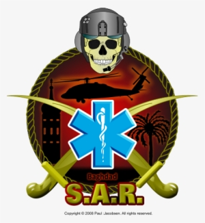 Search And Rescue Crest Designed For Military Paramedics - Emergency Medical Services
