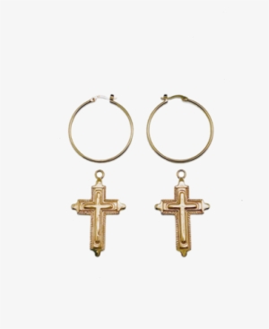 Thiel Cross Hoops 18k - Cross