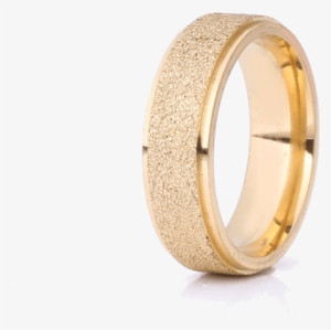 Gold Ring Package - 6mm Titanium Steel Frosted Wedding Band Ring Jewellery