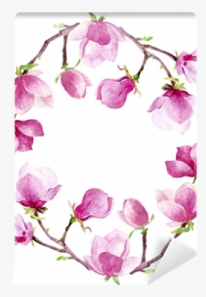 Magnolia Watercolor Wreath Floral Frame Border Wedding - Bridal Shower Clipart Floral