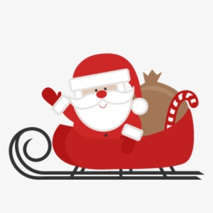 Png Free Download Cute At Getdrawings Com Free For - Cute Santa And Sleigh
