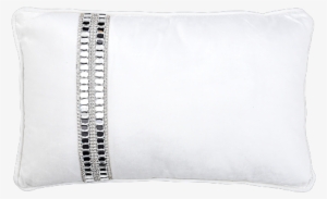 Image For 12x20" White Decorative Pillow With Grey - Cushion