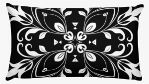 Black And White Floral Butterfly Rectangular Pillow - Cool Drawing Of A White Tree