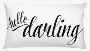 Hello Darling Black & White Pillow - Hero Arts Mounted Rubber Stamps By Lia -