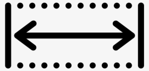 White Dotted Line Png - Width Icon