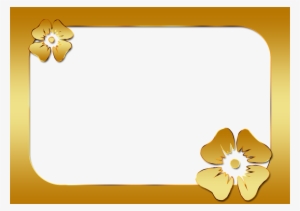 Gold Flower Frame Png Photo - กรอบ รูป สี ทอง ดอกไม้