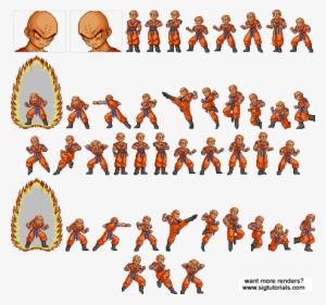 Dragonballz Krillan Sheet - Sprite Dragon Ball Png