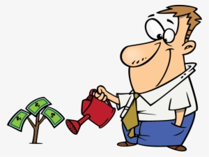 Watering Money Tree - Money Tree Clipart Transparent