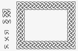 Celtic Knot Braid Islamic Interlace Patterns Rectangle - Borders Clipart Celtic Knot