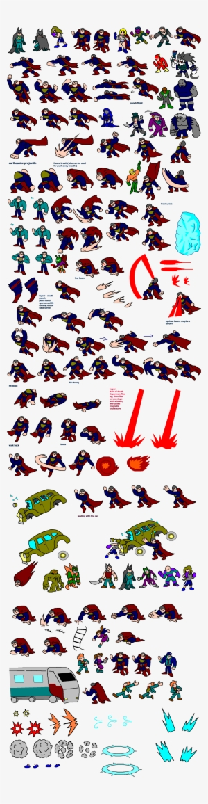 Superman - Harley Quinn Sprites